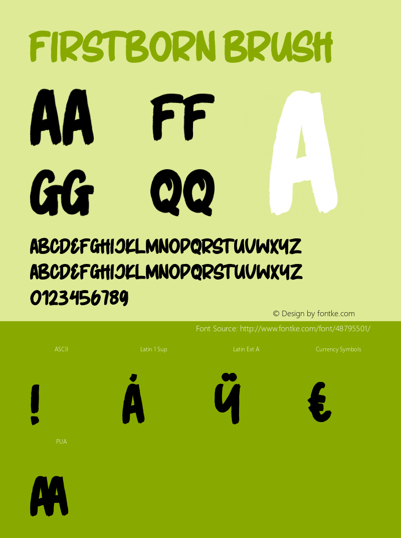 FIRSTBORN  Font Sample