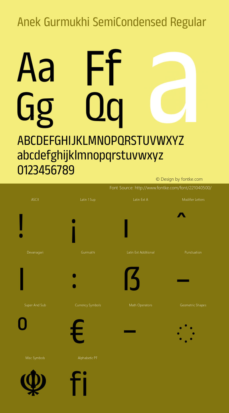 Anek Gurmukhi SemiCondensed Regular Version 1.003图片样张