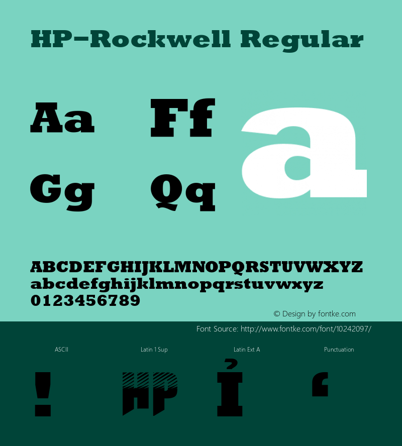HP-Rockwell Regular 2 Font Sample
