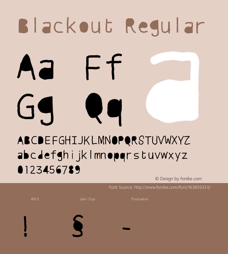 Blackout 1.0 Font Sample