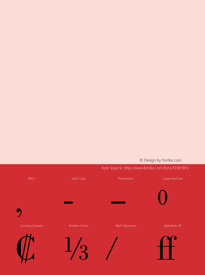 Bodoni BE LightExp Regular OTF 1.0;PS 001.002;Core 1.0.22 Font Sample