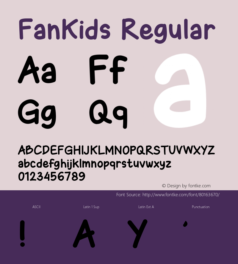 FanKids Version 1.001;Fontself Maker 3.5.1 Font Sample