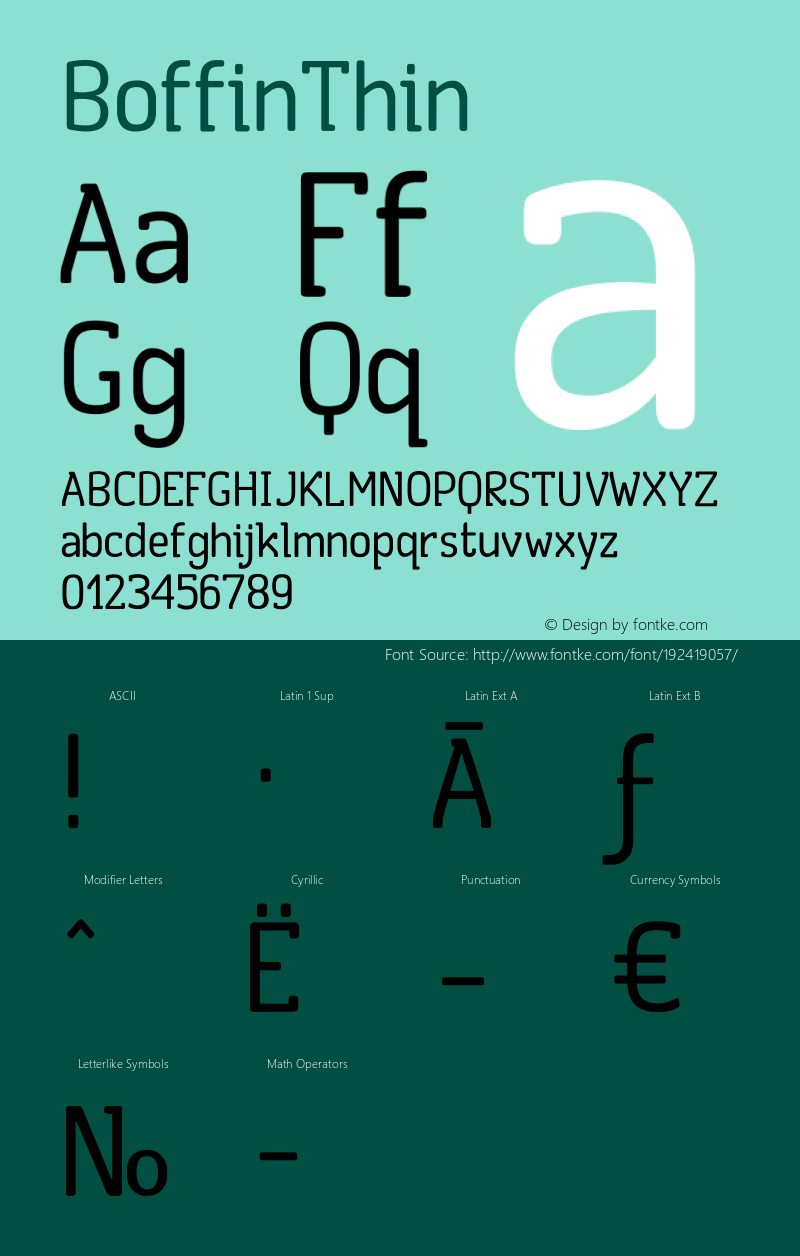 ☞BoffinThin 001.000;com.myfonts.boris-marinov.boffin.thin.wfkit2.3U2V图片样张