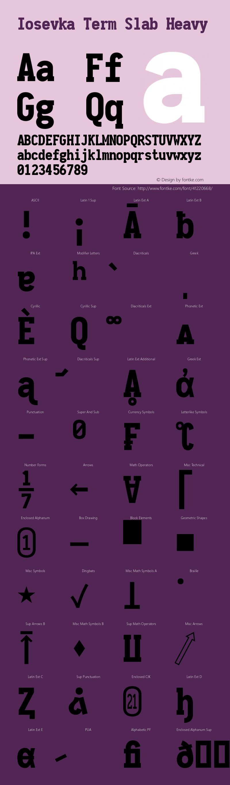 Iosevka Term Slab Heavy 2.3.1 Font Sample