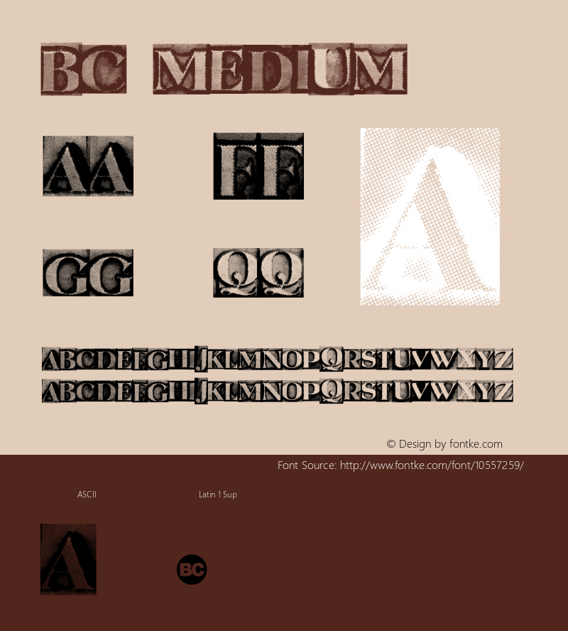 BC Medium Version 001.000 Font Sample