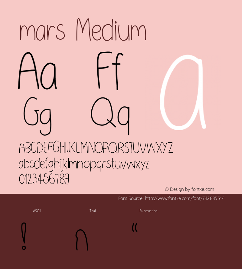 mars Version 001.000 Font Sample