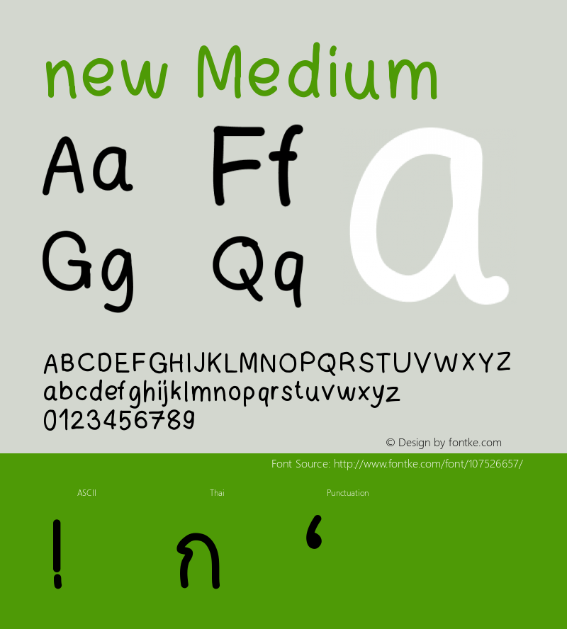 new Version 001.000 Font Sample