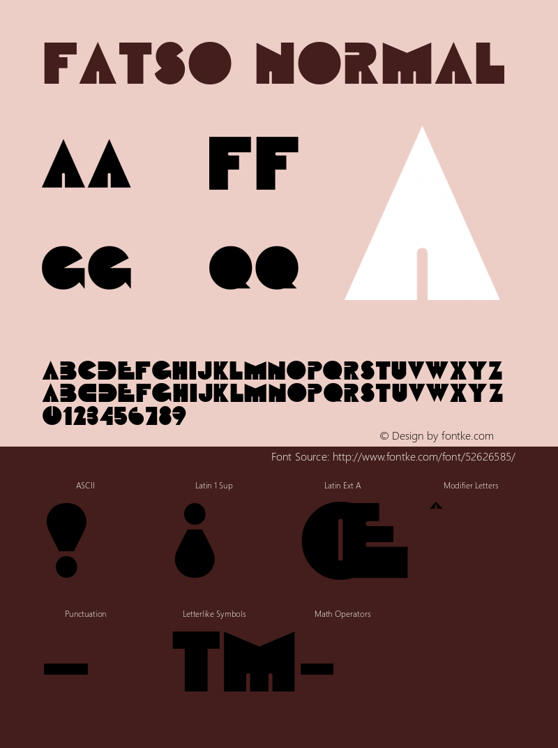 FatsoNormal Altsys Fontographer 4.1 2/1/95 {DfLp-URBC-66E7-7FBL-FXFA} Font Sample