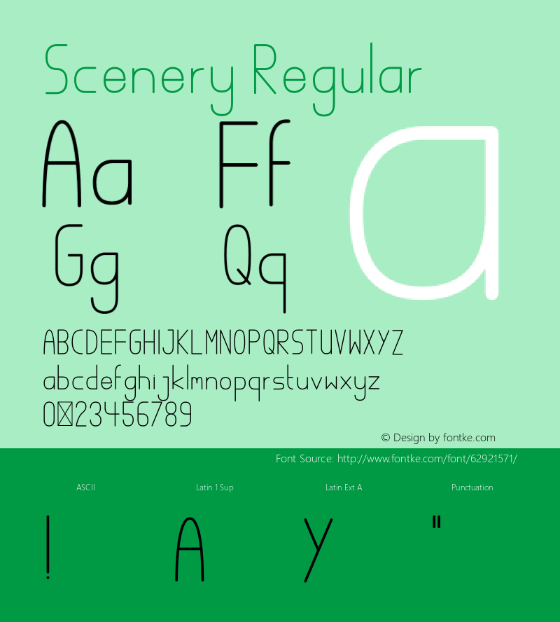 Scenery Version 1.002;Fontself Maker 3.5.1 Font Sample