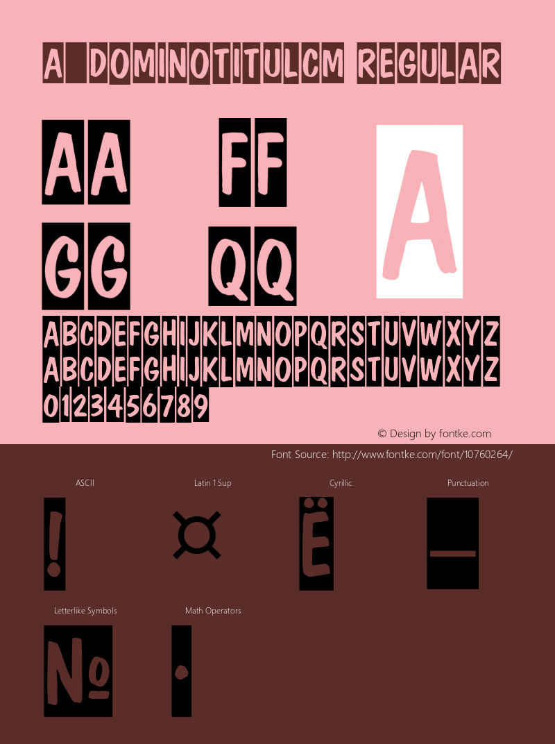 a_DomInoTitulCm Regular 01.03 Font Sample