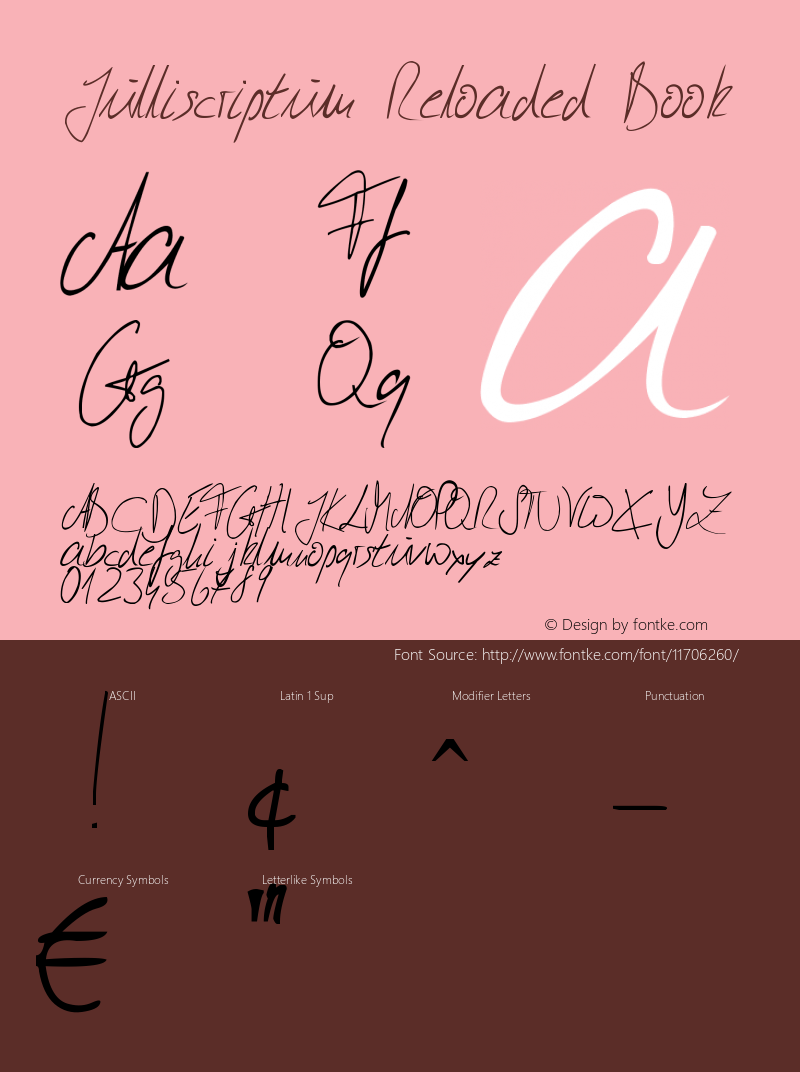 Julliscriptum Reloaded Book Version 1.00 July 20, 2012, Font Sample