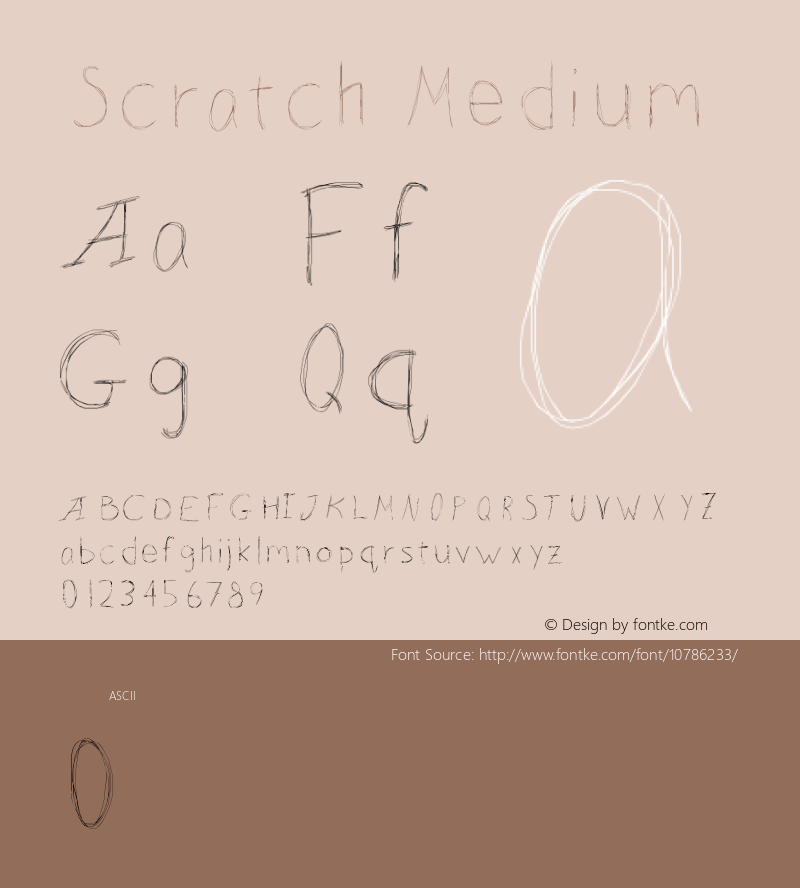 Scratch Medium Version 001.000 Font Sample