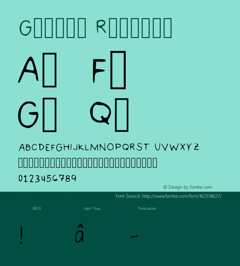 Gianna Regular Version 001.001 Font Sample