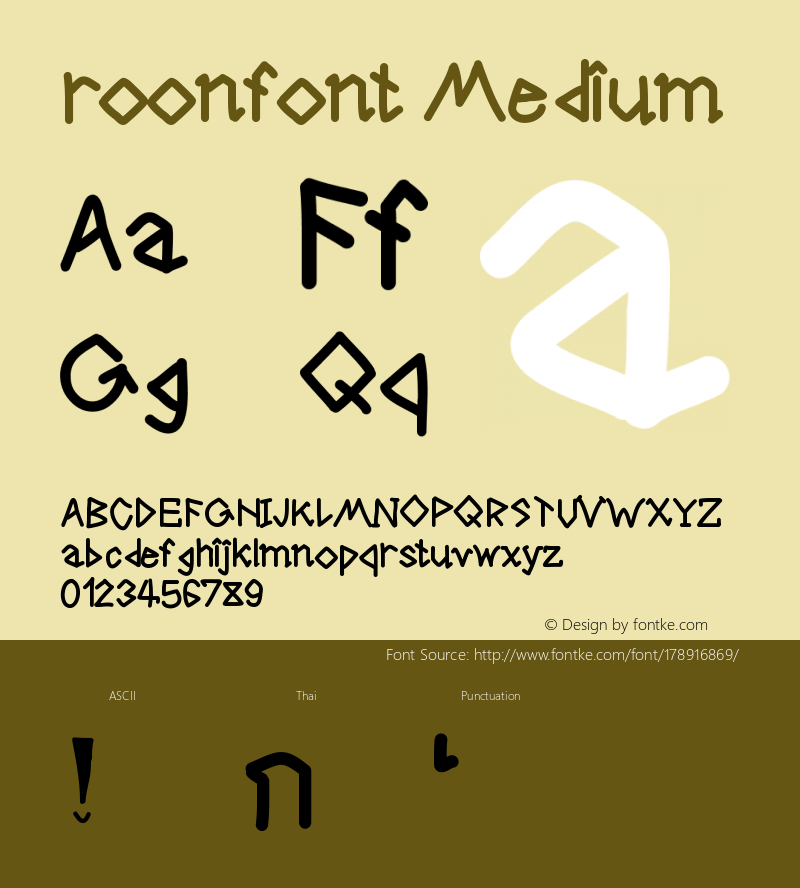 roonfont Version 001.000图片样张