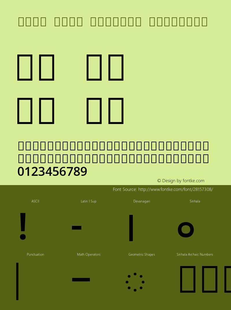 Noto Sans Sinhala SemiBold Version 2.000;GOOG;noto-source:20181019:f8f3770;ttfautohint (v1.8.2) Font Sample