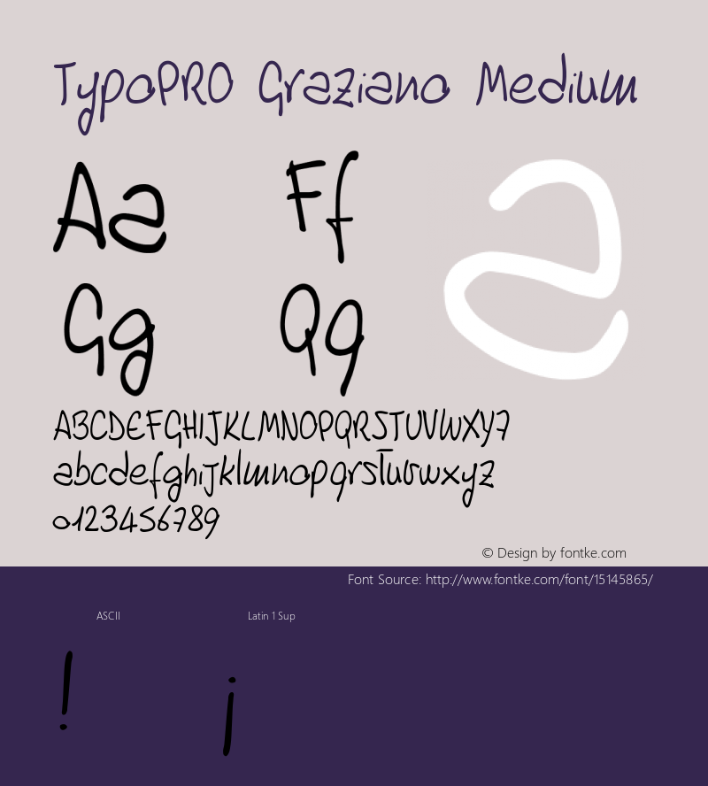 TypoPRO Graziano Medium Version 001.000 Font Sample