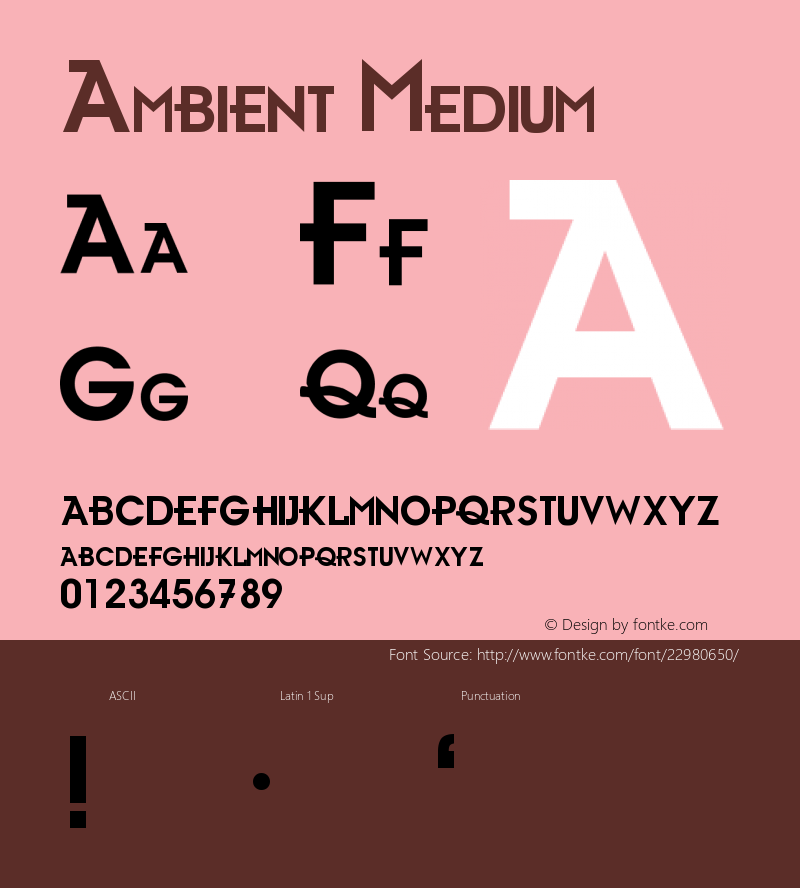 Ambient Version 001.000 Font Sample