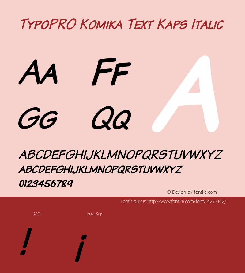 TypoPRO Komika Text Kaps Italic 2.0 Font Sample
