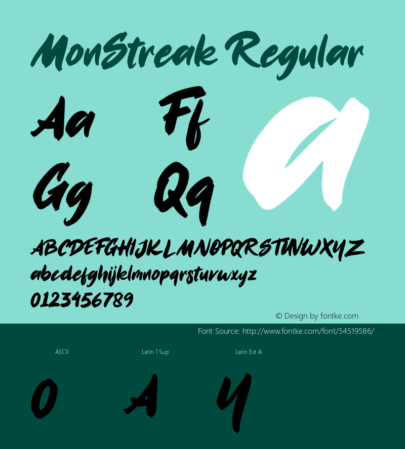 MonStreak Version 1.003;Fontself Maker 3.4.0 Font Sample