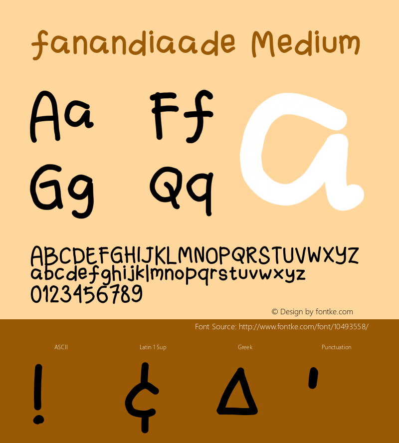 fanandiaade Medium Version 1.0 Font Sample