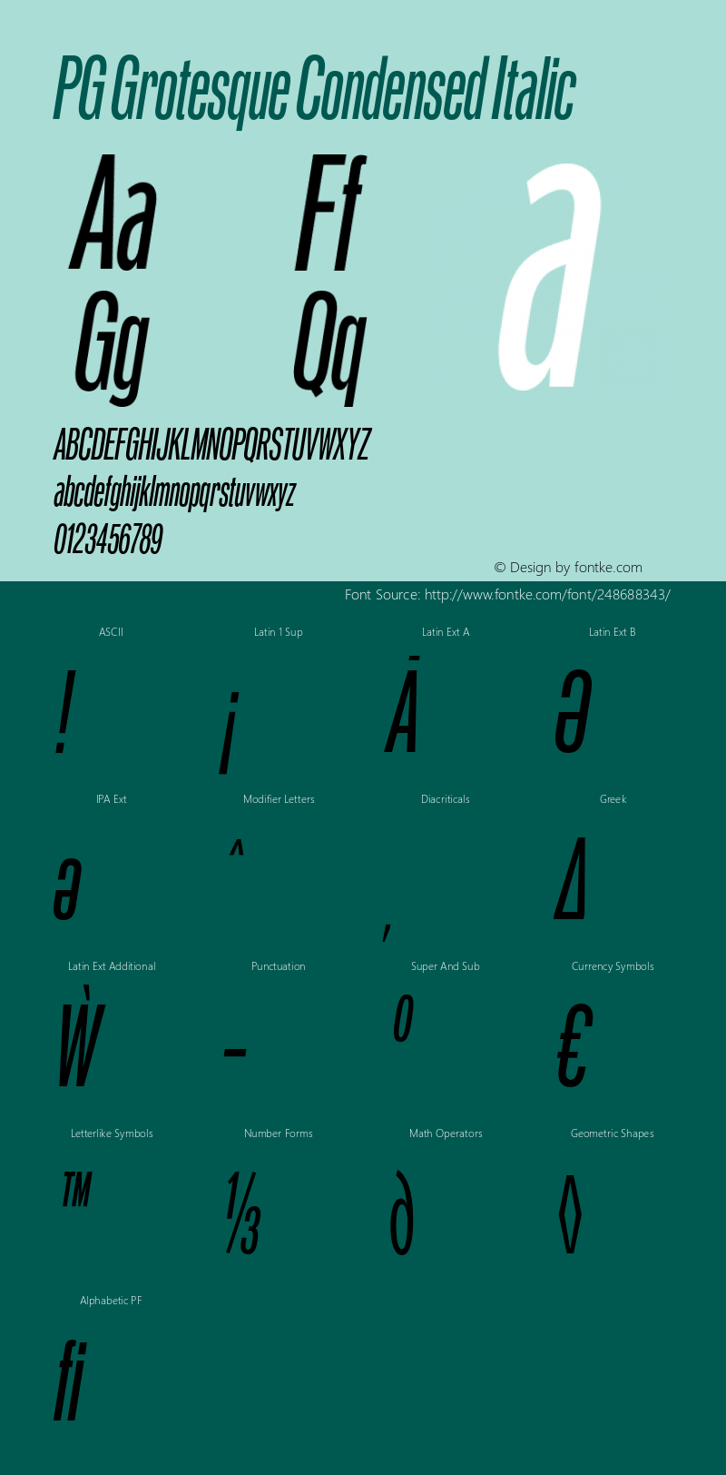 PG Grotesque Condensed Italic Version 1.000;Glyphs 3.2 (3207)图片样张