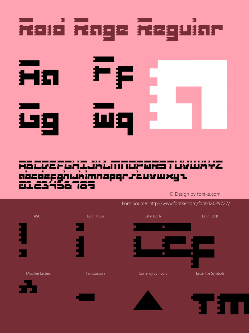 Roid Rage Regular 1 Font Sample