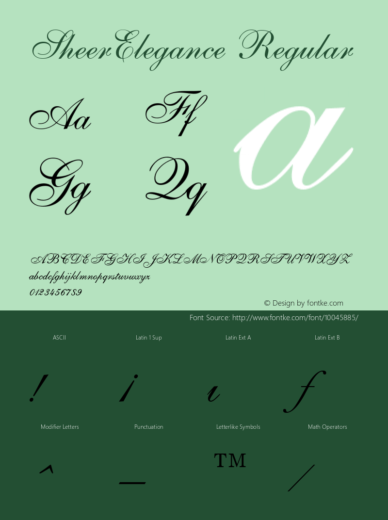 SheerElegance Regular The WSI-Fonts Professional Collection Font Sample