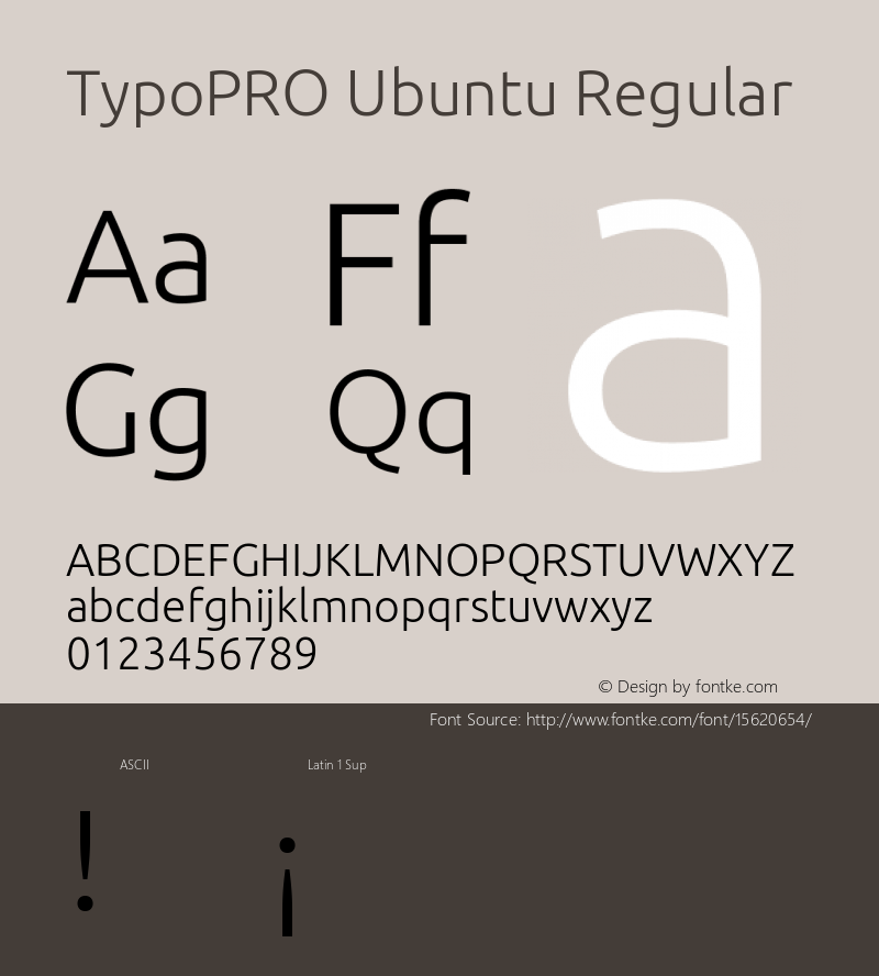 TypoPRO Ubuntu Regular 0.83 Font Sample