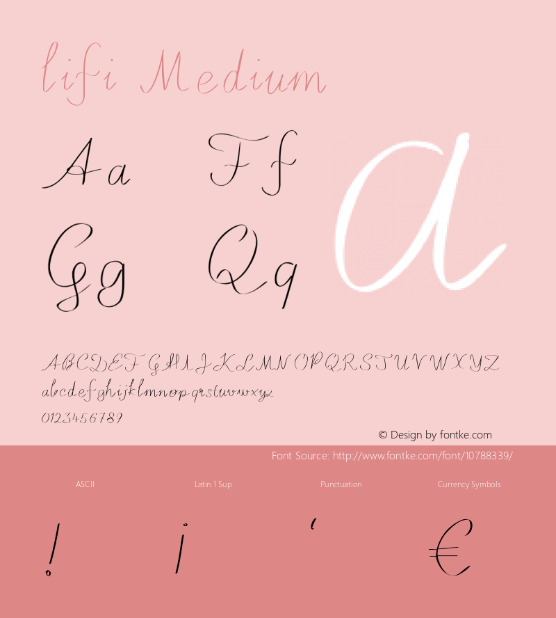 lifi Medium Version 001.000 Font Sample