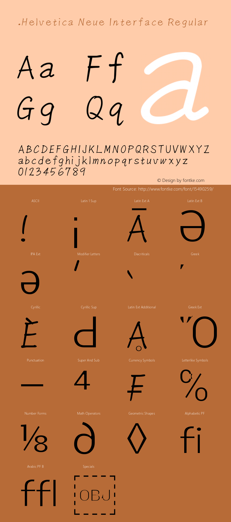 .Helvetica Neue Interface Regular 10.0d35e1 Font Sample