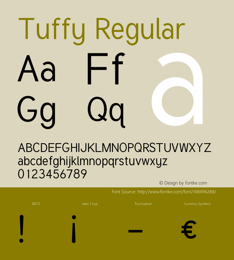 Tuffy Regular Version 001.100 Font Sample