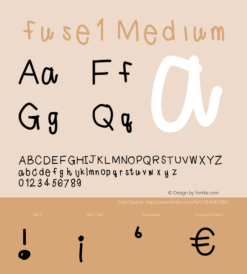 fuse1 Version 001.000 Font Sample