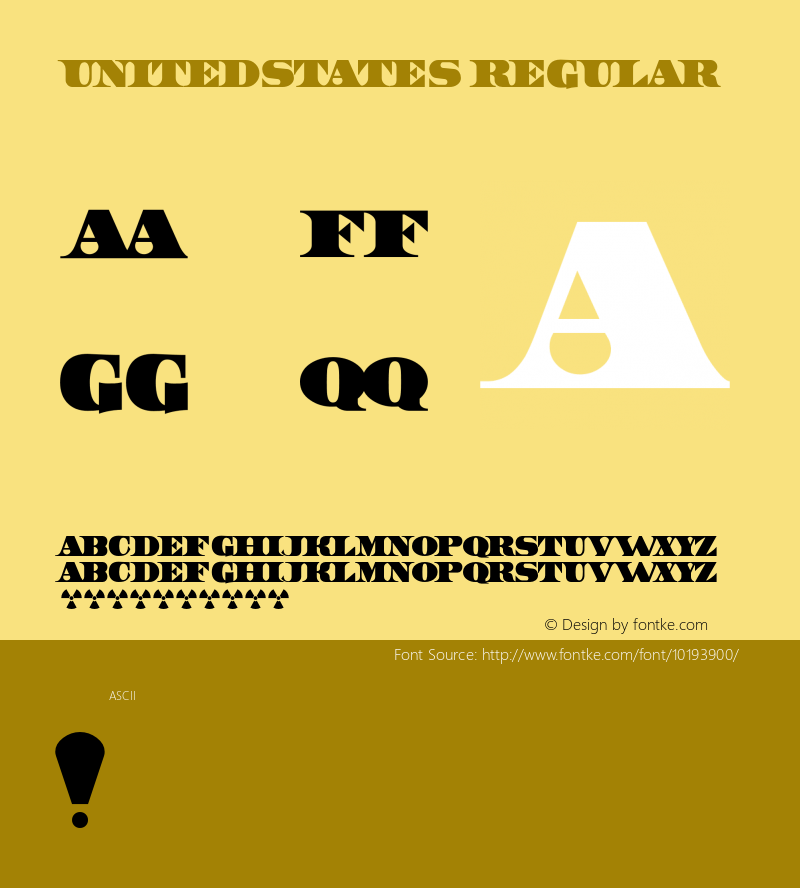 UnitedStates Regular 001.000 Font Sample