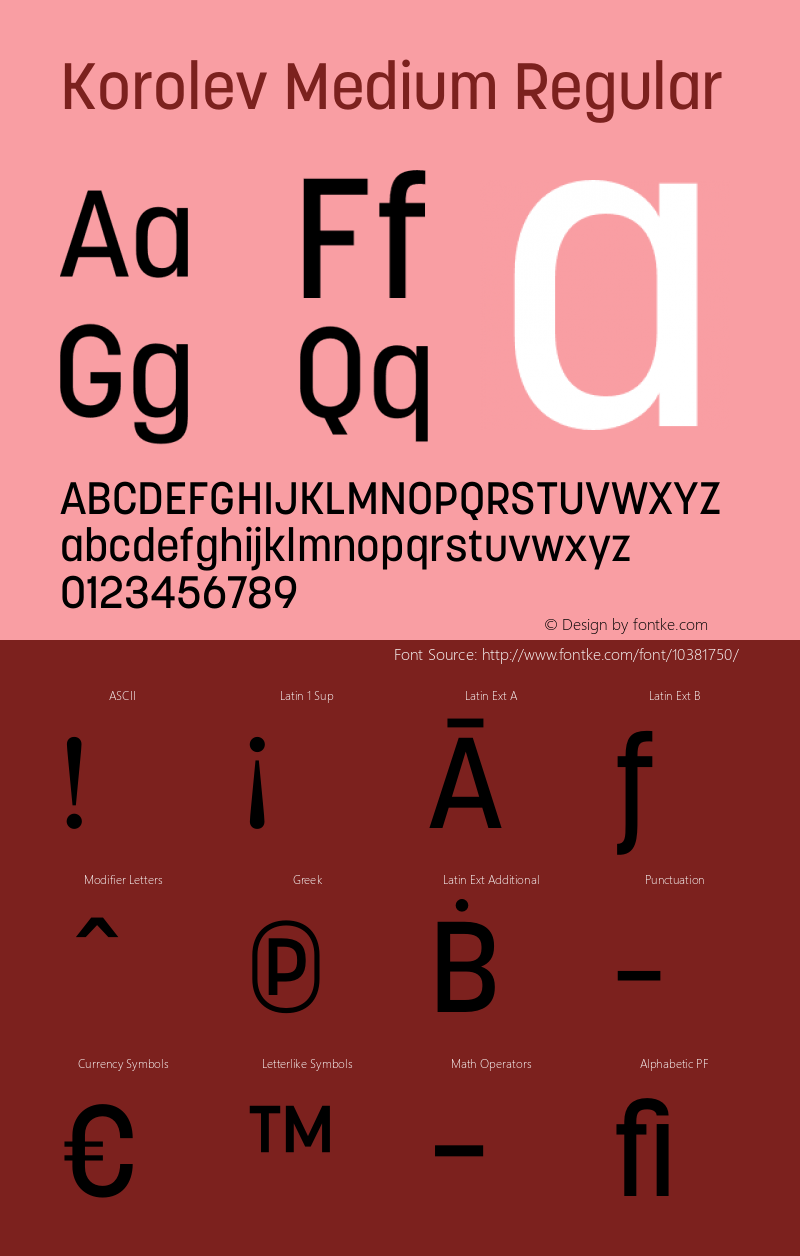 Korolev Medium Regular 1.000 Font Sample