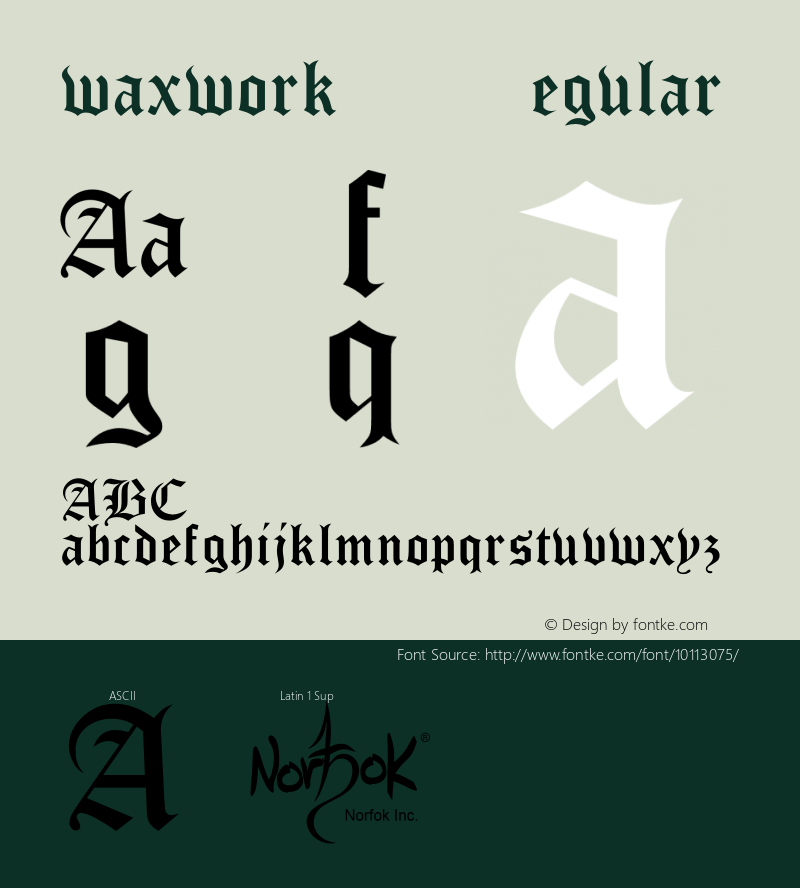 waxwork DEMO Regular OTF 1.000;PS 001.021;Core 1.0.29 Font Sample