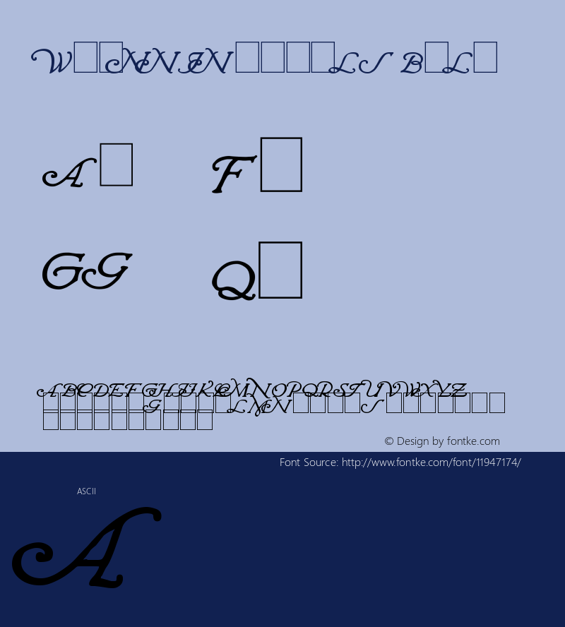 Wrenn Initials Bold 001.003 Font Sample