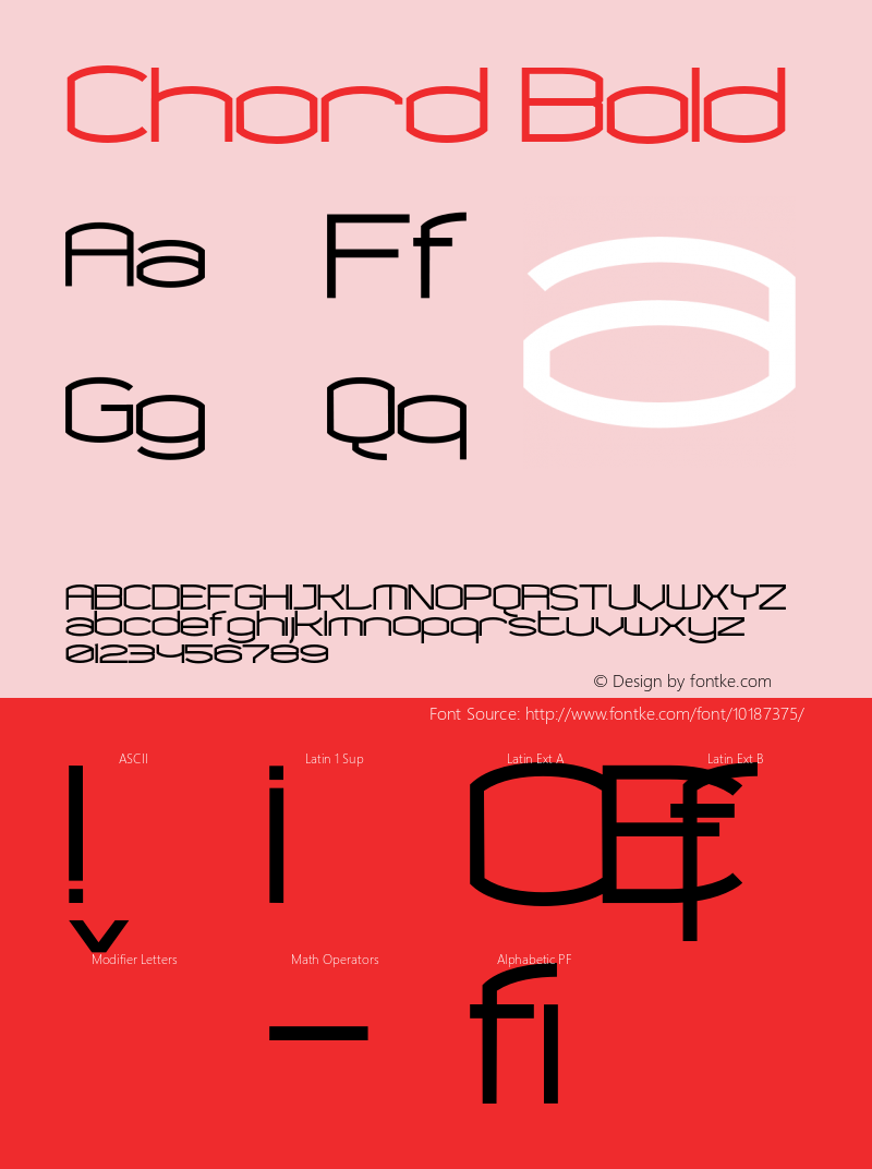 Chord Bold 001.000 Font Sample