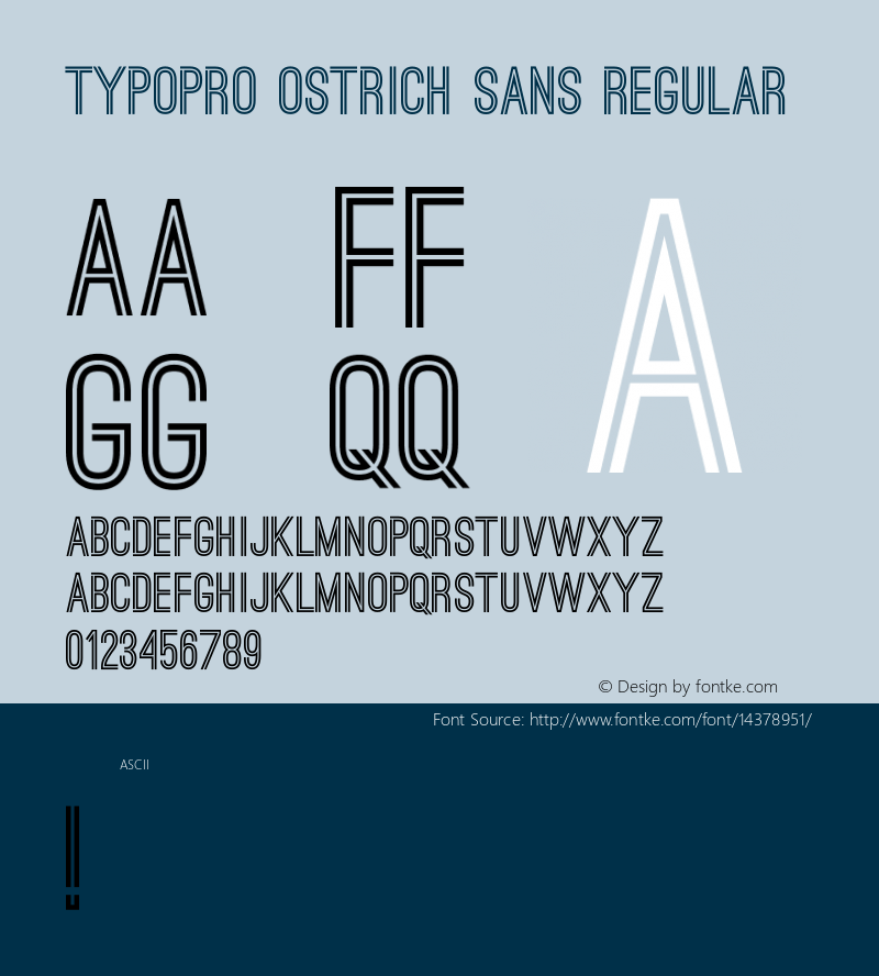 TypoPRO Ostrich Sans Regular Version 1.001;PS 001.001;hotconv 1.0.70;makeotf.lib2.5.58329 Font Sample