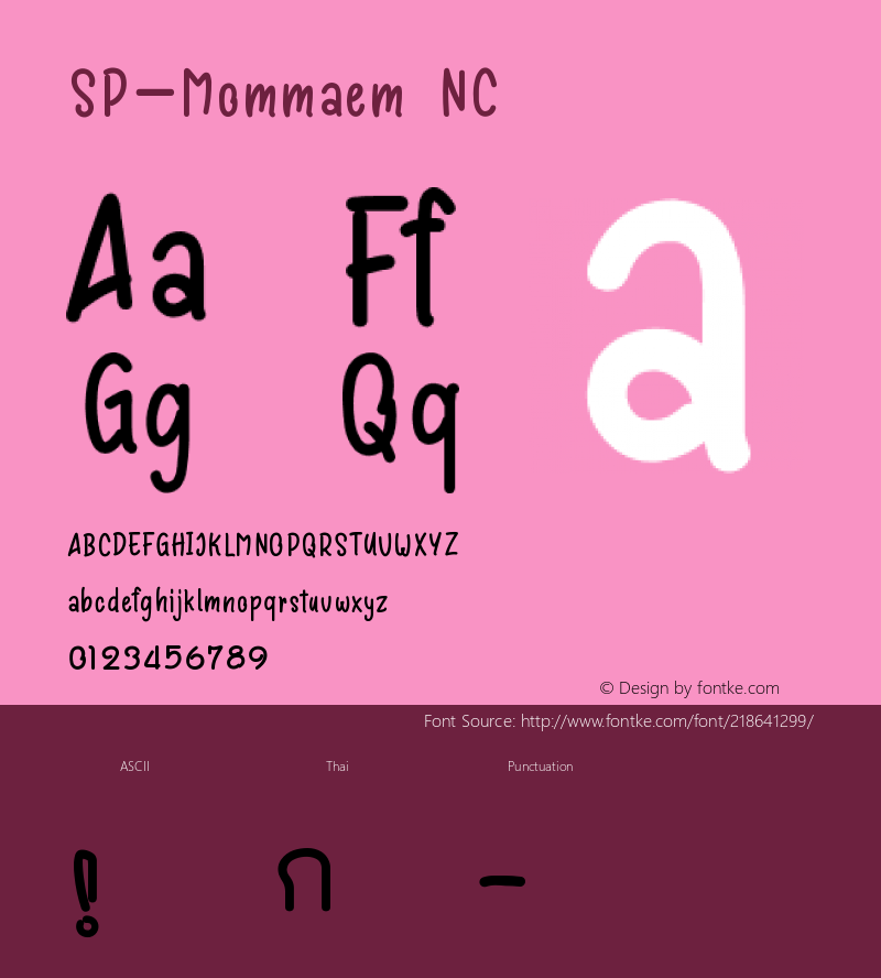SP-Mommaem NC Version 1.000;November 28, 2021;FontCreator 14.0.0.2793 64-bit图片样张