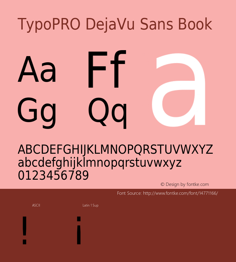TypoPRO DejaVu Sans Book Version 2.34 Font Sample