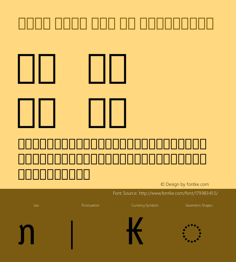 Noto Sans Lao UI Condensed Version 2.000图片样张