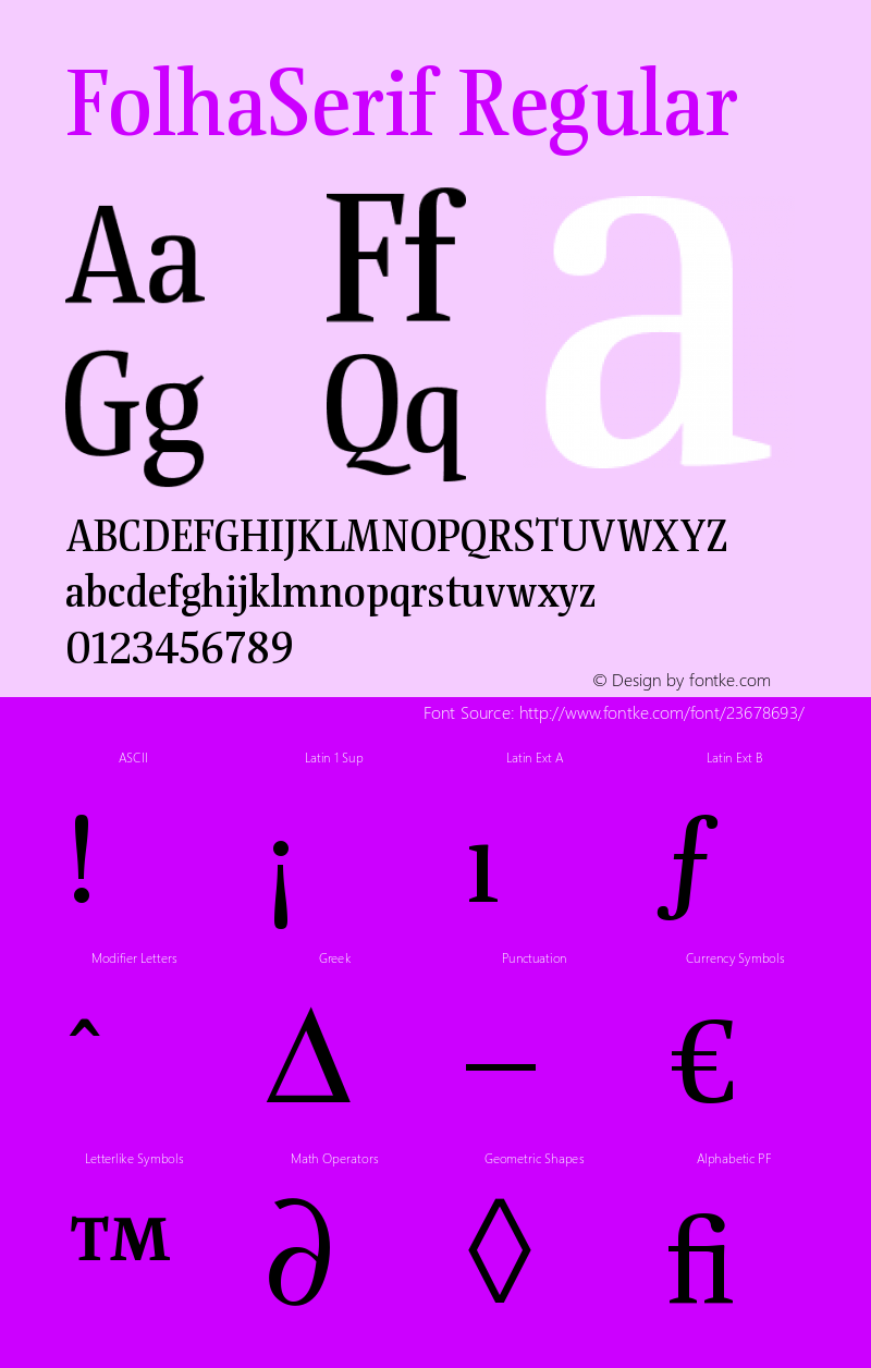 FolhaSerif-Regular 001.000 Font Sample