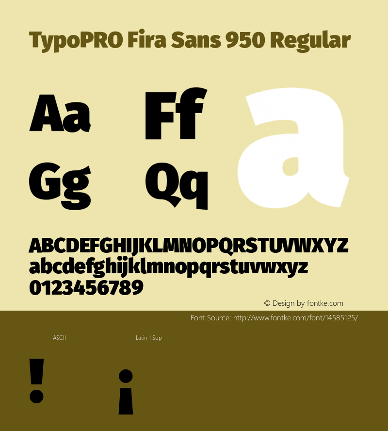 TypoPRO Fira Sans 950 Regular Version 3.105;PS 003.105;hotconv 1.0.70;makeotf.lib2.5.58329 Font Sample