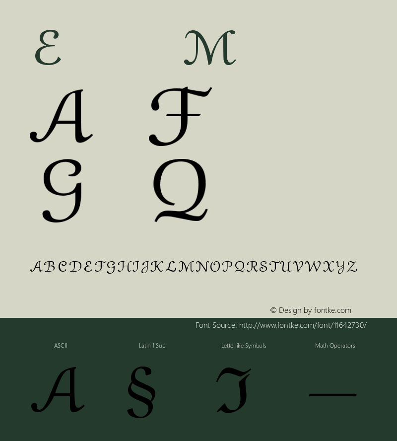 Euler Medium Version 003.003 Font Sample