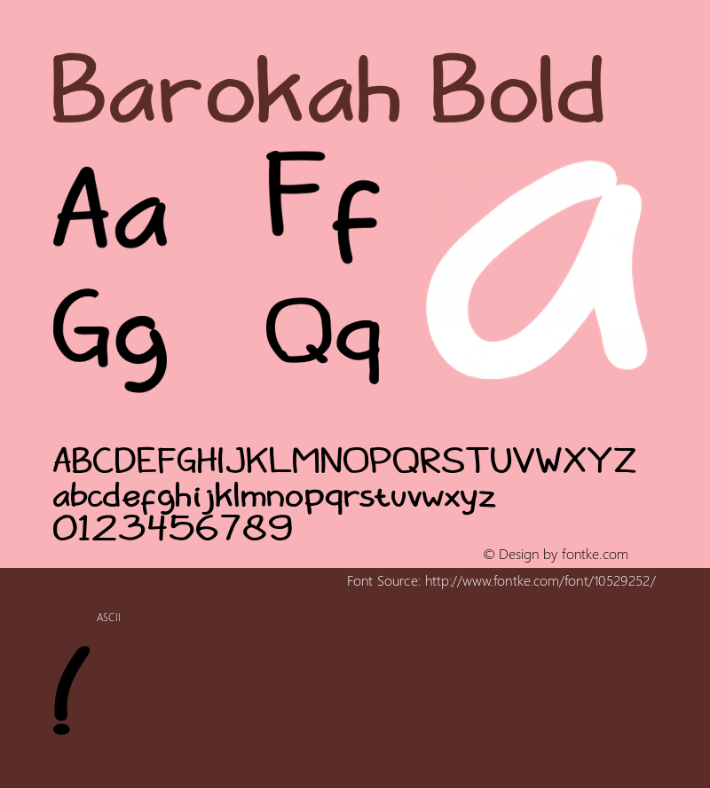 Barokah Bold Unknown Font Sample