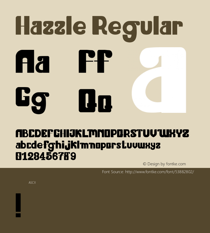 Hazzle  Font Sample