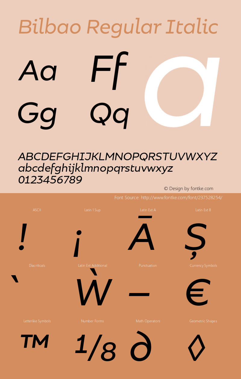 Bilbao Regular Italic Version 1.000;PS 001.000;hotconv 1.0.88;makeotf.lib2.5.64775图片样张