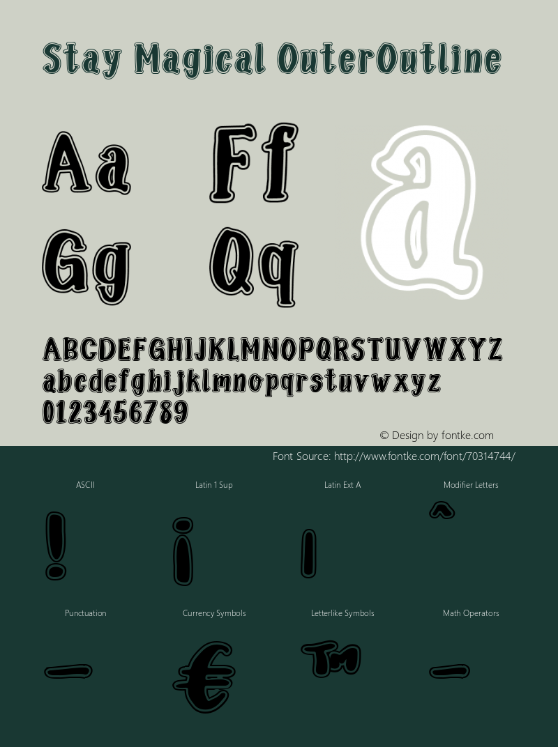 Stay Magical OuterOutline Version 1.003;Fontself Maker 3.4.0 Font Sample