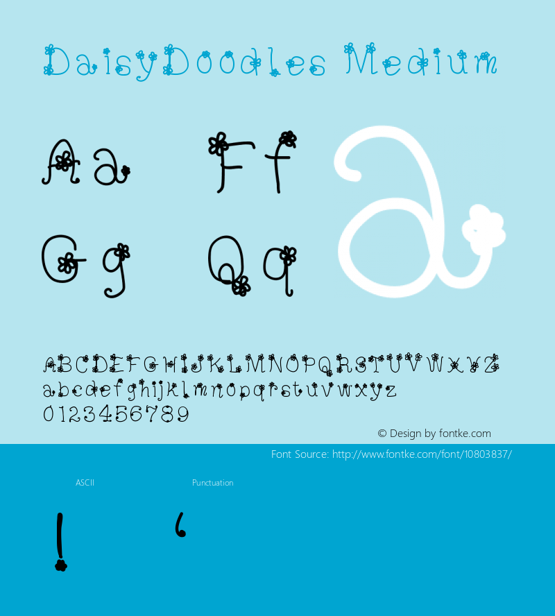 DaisyDoodles Medium Version 001.000 Font Sample