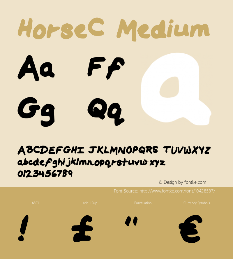 HorseC Medium Version 001.000 Font Sample